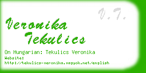 veronika tekulics business card